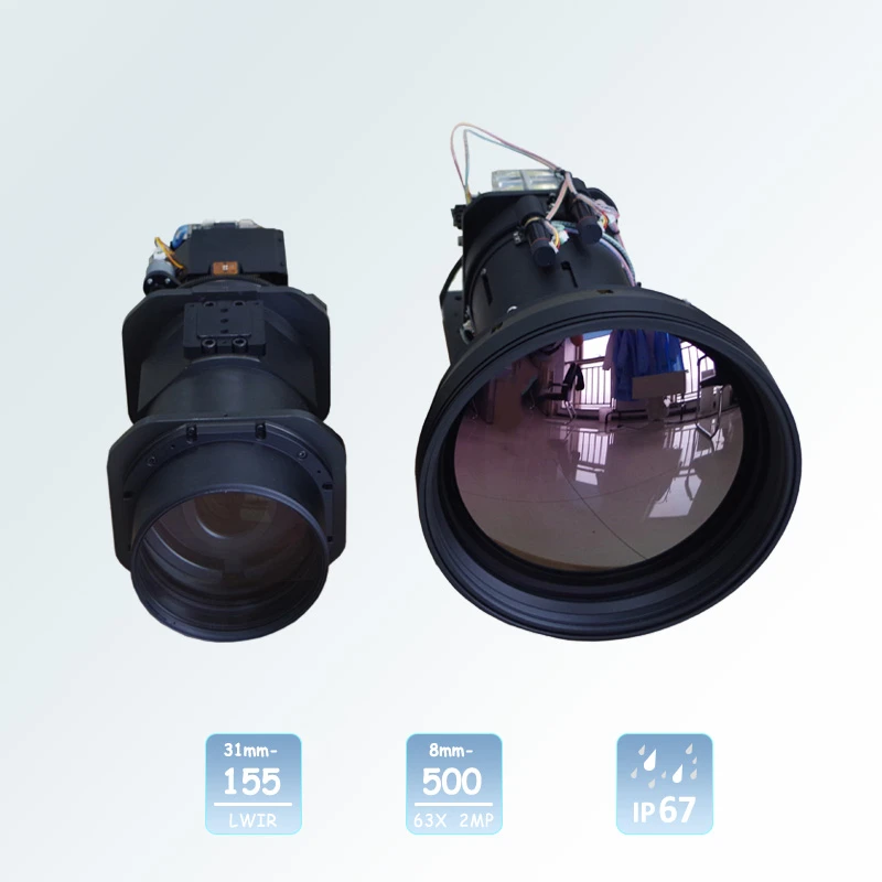 Dual Sensor Module 31-155mm Optical Zooming Uncooled Infrared Camera